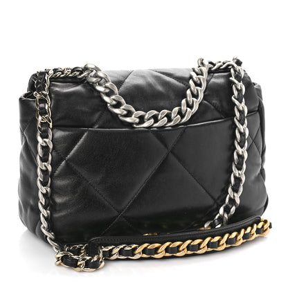 Chanel Lambskin Quilted Medium Chanel 19 Flap Black 3 of 9