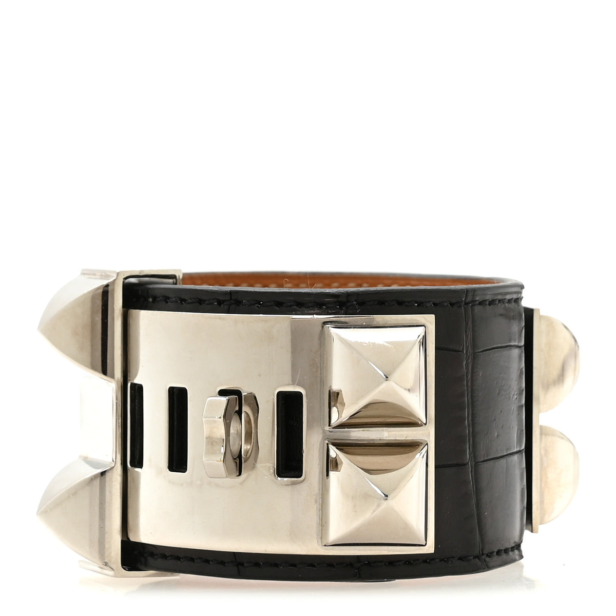 Matte Alligator Collier De Chien CDC Bracelet S Black