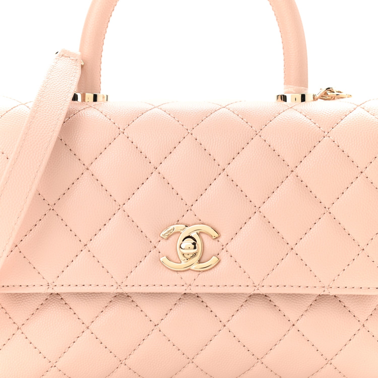 Chanel Caviar Quilted Mini Coco Handle Flap Light Pink 8 of 10