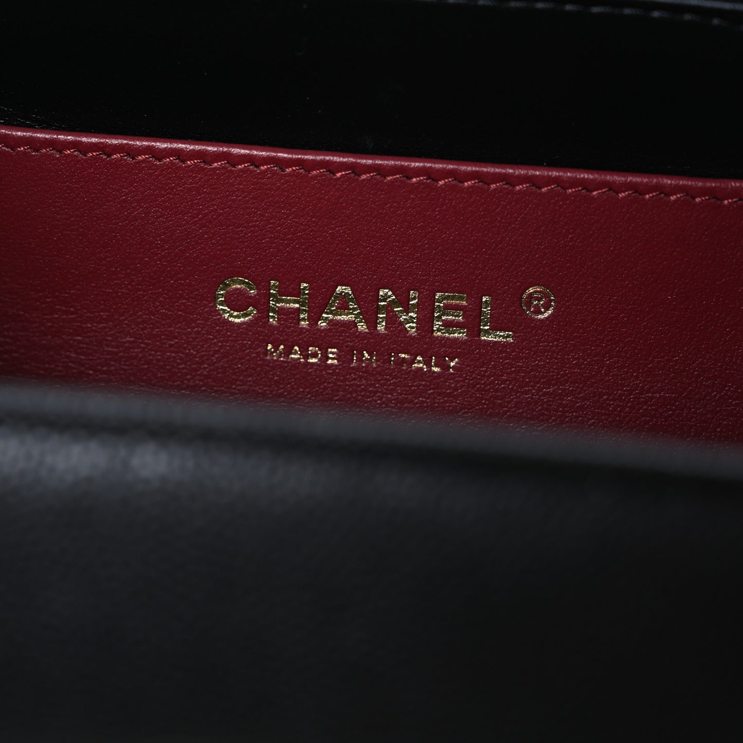 Shiny Caviar Preppy Coco Small Bowling Bag Black