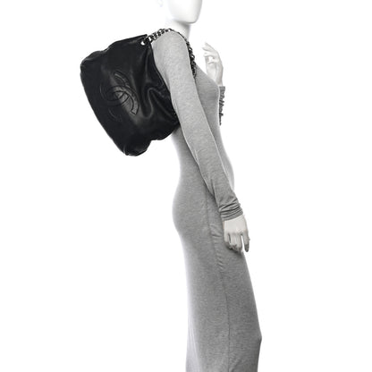 Chanel Lambskin Soft and Chain Small Hobo Black 2 of 11