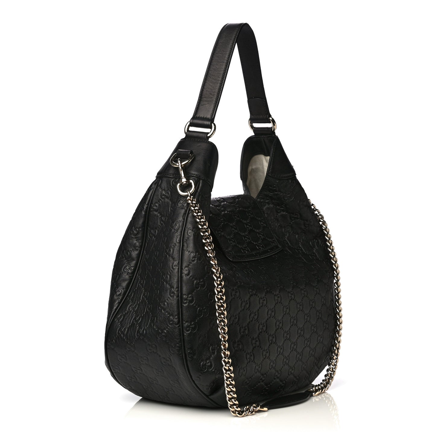 Guccissima Medium Emily Hobo Black