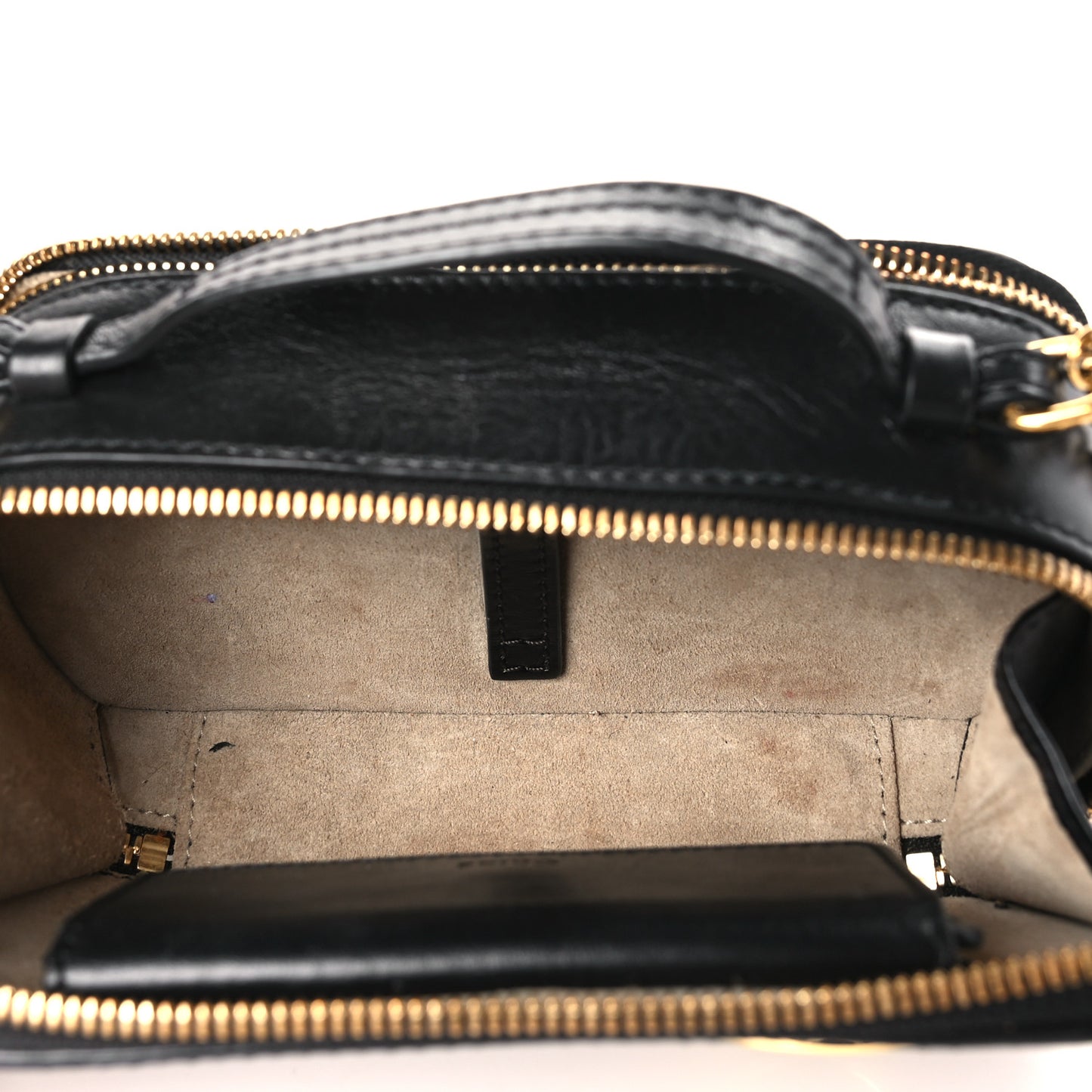 Calfskin Mini C Vanity Bag Black