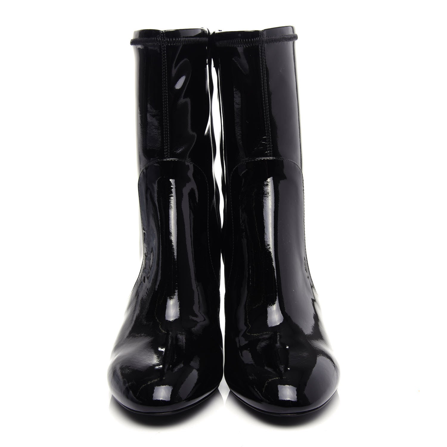 Louis Vuitton Patent Silhouette Ankle Boots 38 Black 5 of 10