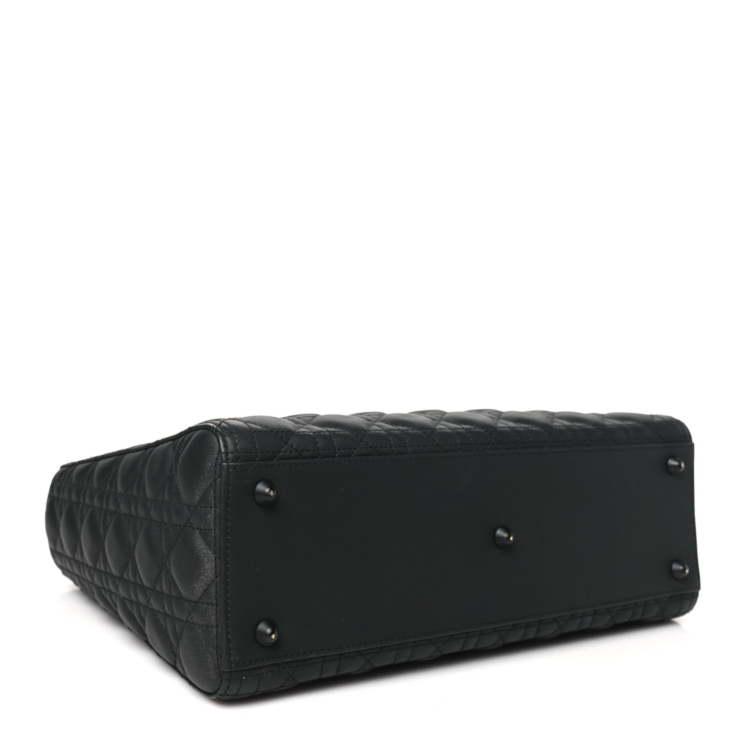 Christian Dior Ultra Matte Calfskin Cannage Large Lady Dior Black 4 of 10