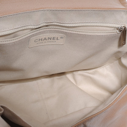 Chanel Caviar Half Moon Large Flap Dark Beige 6 of 8