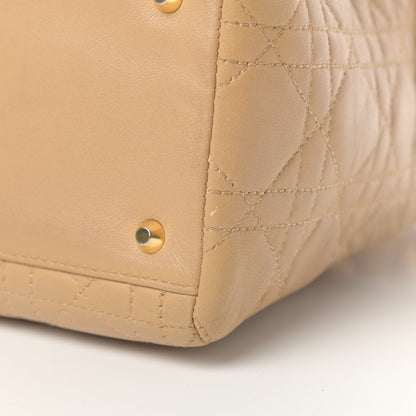 Christian Dior Lambskin Cannage Medium Lady Dior Beige 11 of 18