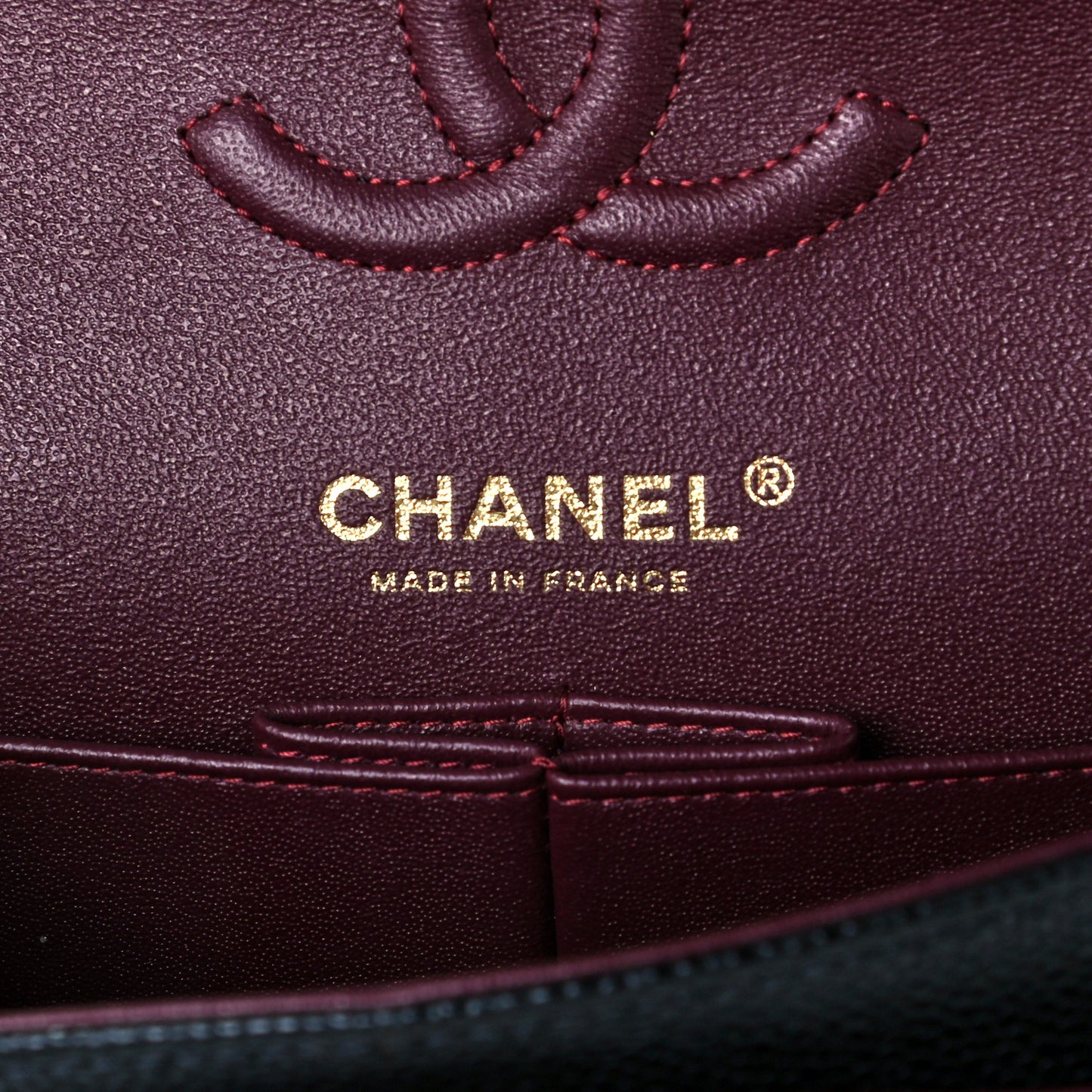 Caviar Quilted Small Double Flap Black