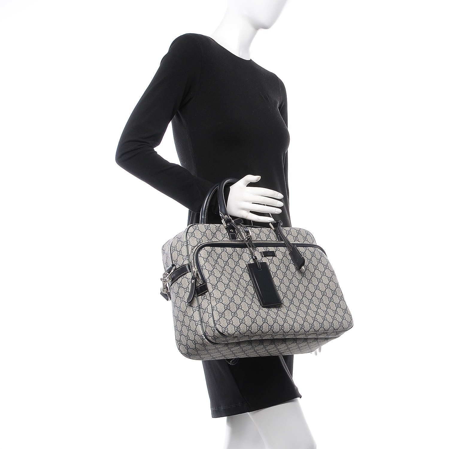 Gucci GG Plus Monogram Medium Travel Bag Navy 2 of 8
