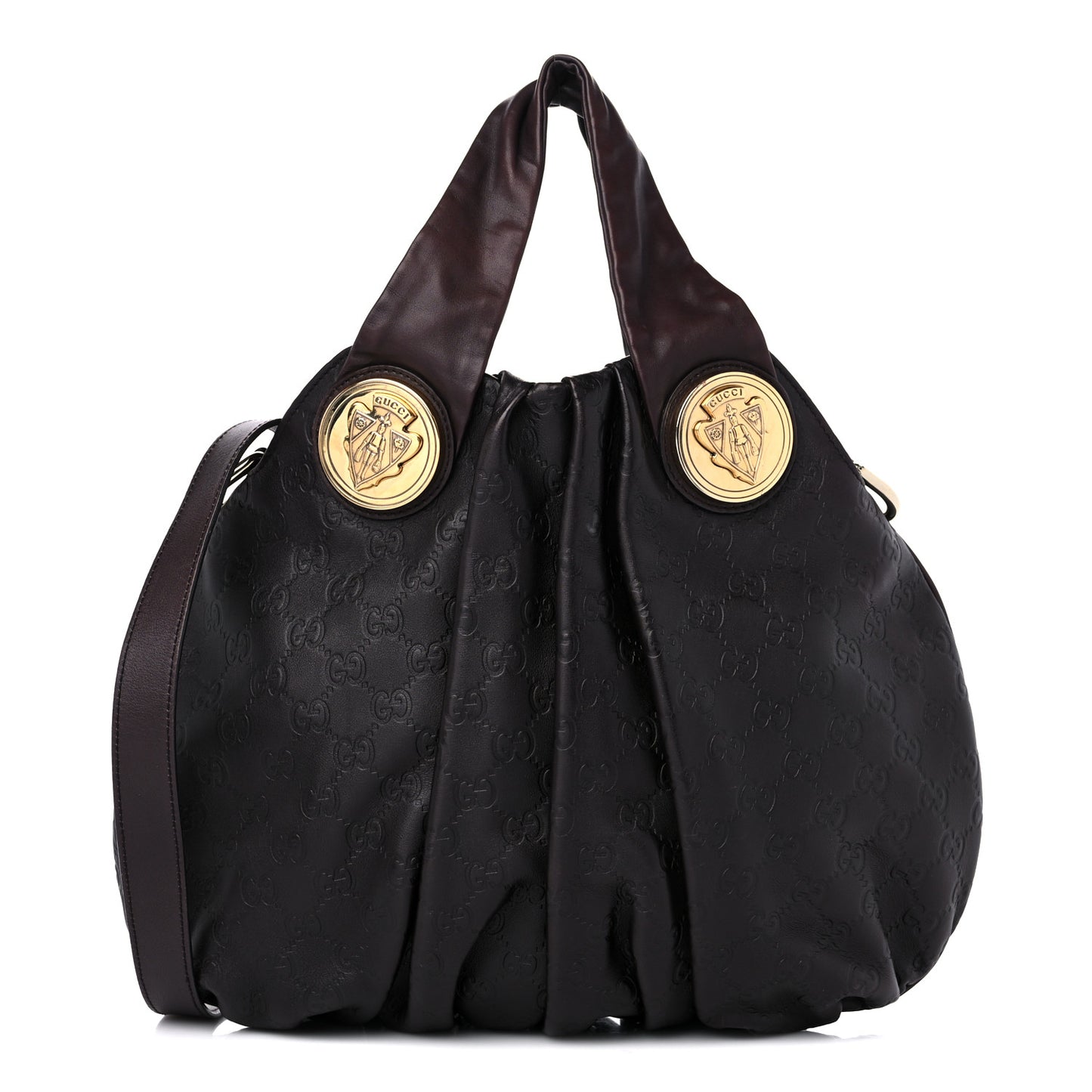 Guccissima Small Hysteria Top Handle Bag Chocolate