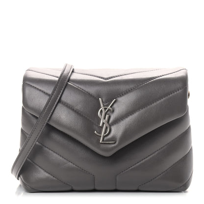 Saint Laurent Calfskin Y Quilted Monogram Toy Loulou Crossbody Bag Earth 1 of 11