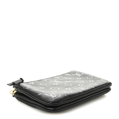 Louis Vuitton Empreinte Double Zip Pochette Black 3 of 10