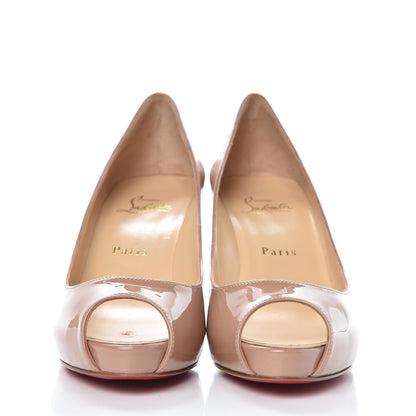 Christian Louboutin Patent No Matter 85 Pumps 38.5 Nude 2 of 10