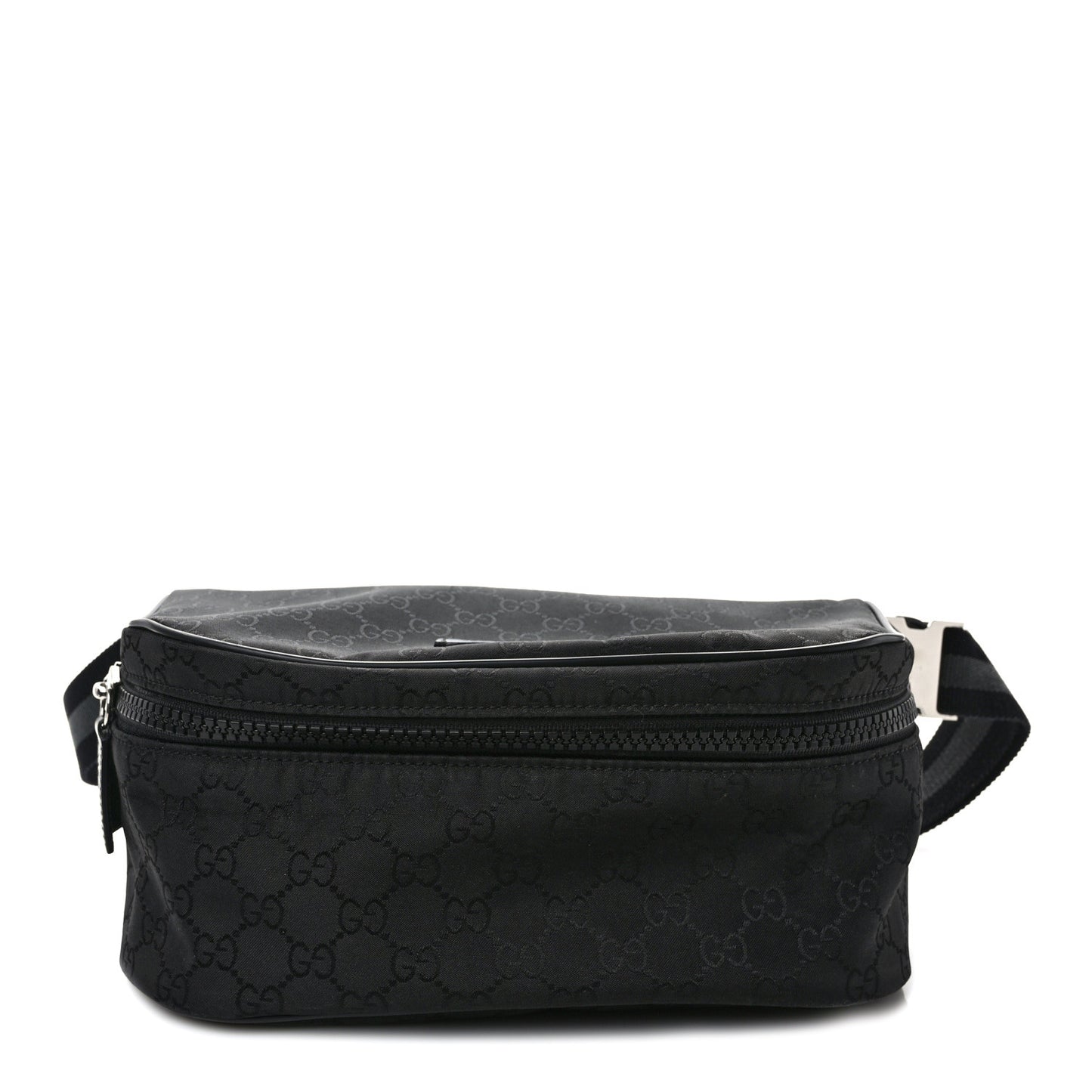 Nylon Monogram Fanny Pack Belt Bag Black