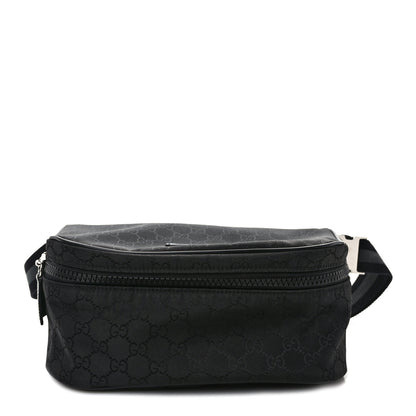 Gucci Nylon Monogram Fanny Pack Belt Bag Black 1 of 9