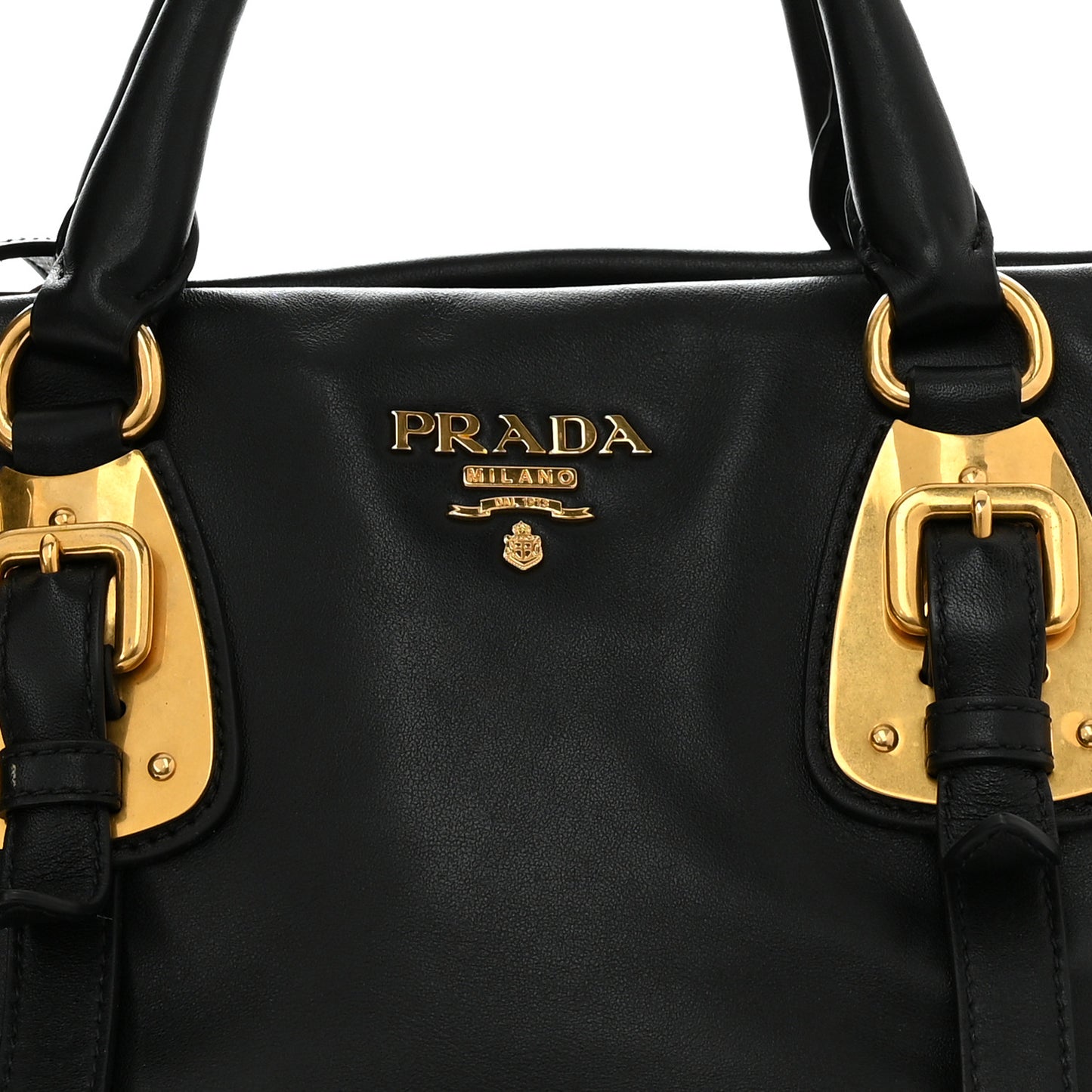 Soft Calf Shopping Satchel Black