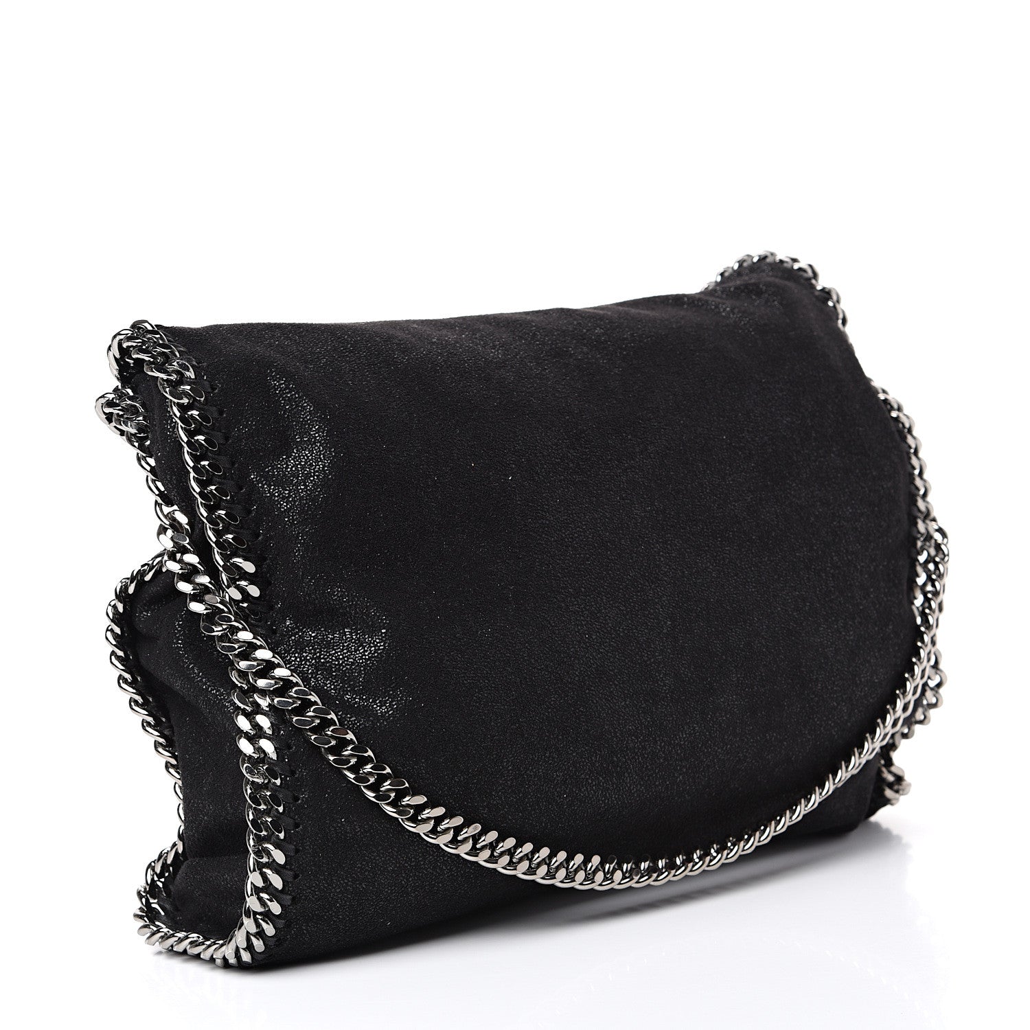 Stella McCartney Shaggy Deer Falabella Fold Over Tote Black 2 of 9