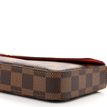 Louis Vuitton Damier Ebene Pochette Felicie Chain Wallet 10 of 10