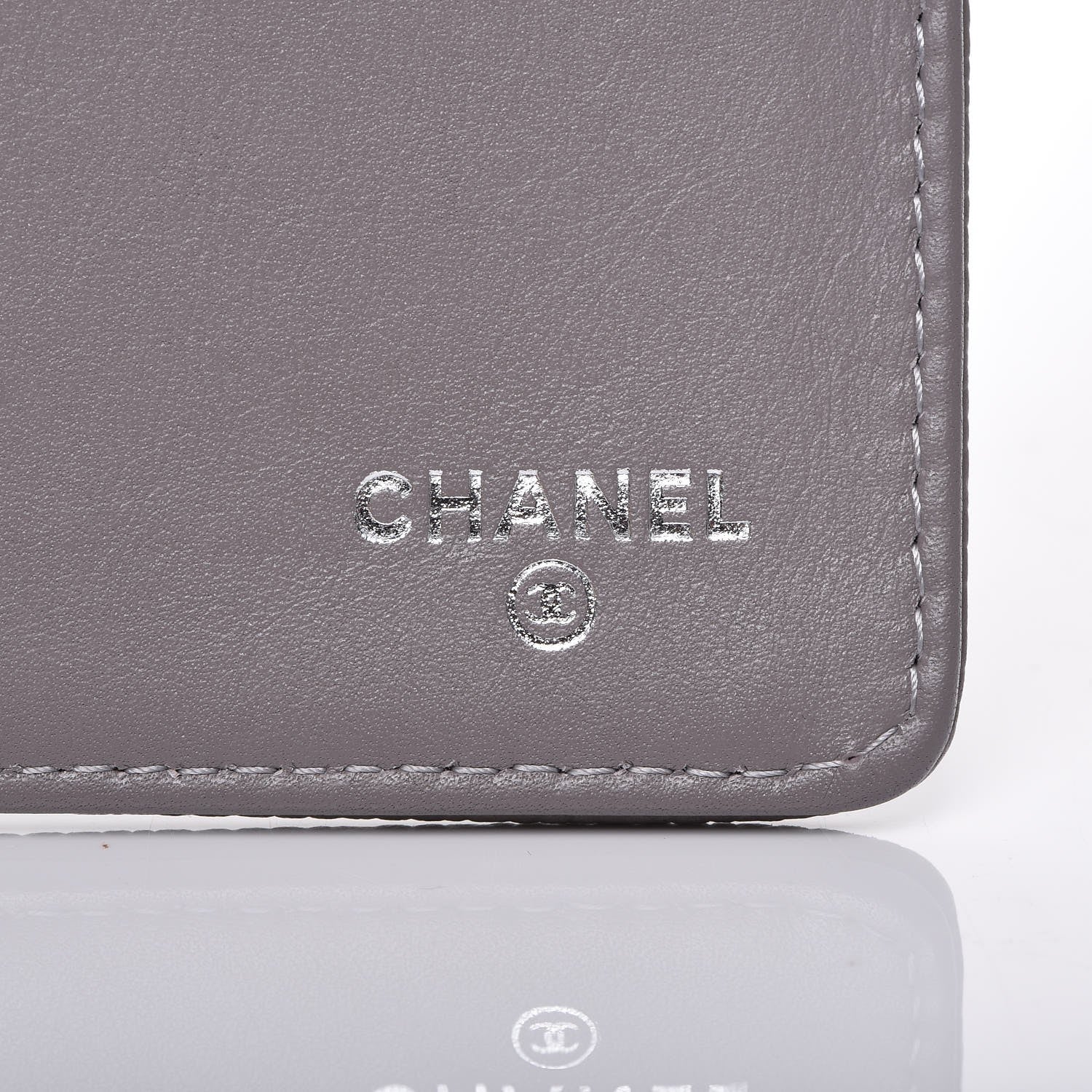 Chanel Caviar Timeless CC Large Flap Wallet Grey 6 of 9