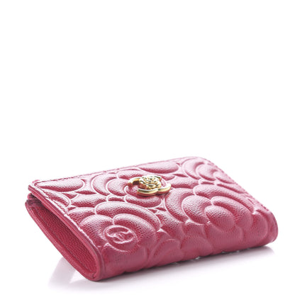 Chanel Caviar Camellia Embossed Key Holder Case Fuchsia 4 of 8