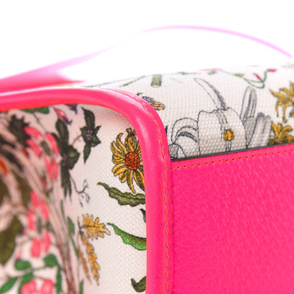 Gucci Canvas Medium Flora Tote Fuchsia 9 of 14