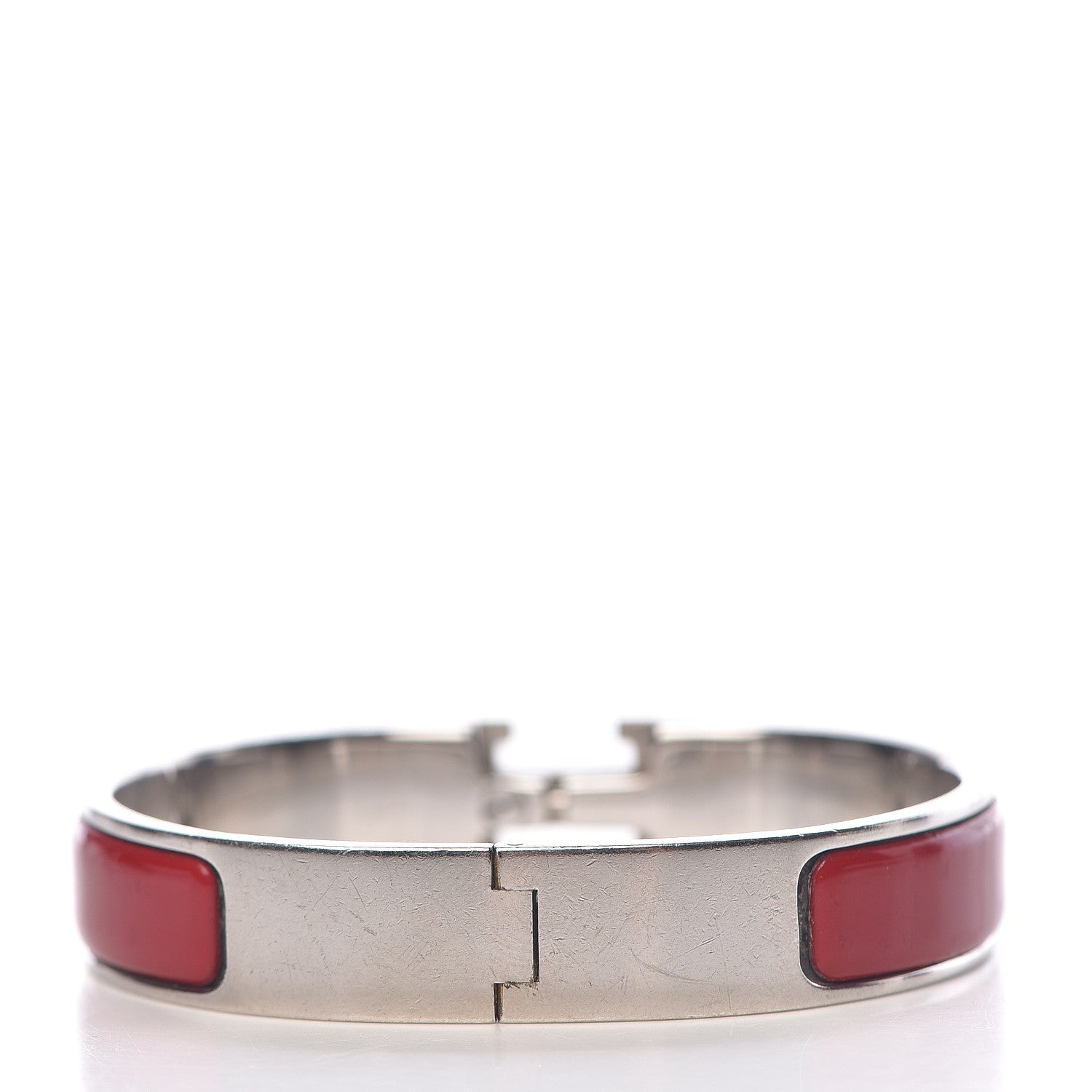 Hermes Enamel Narrow Clic Clac H Bracelet PM Red 3 of 5