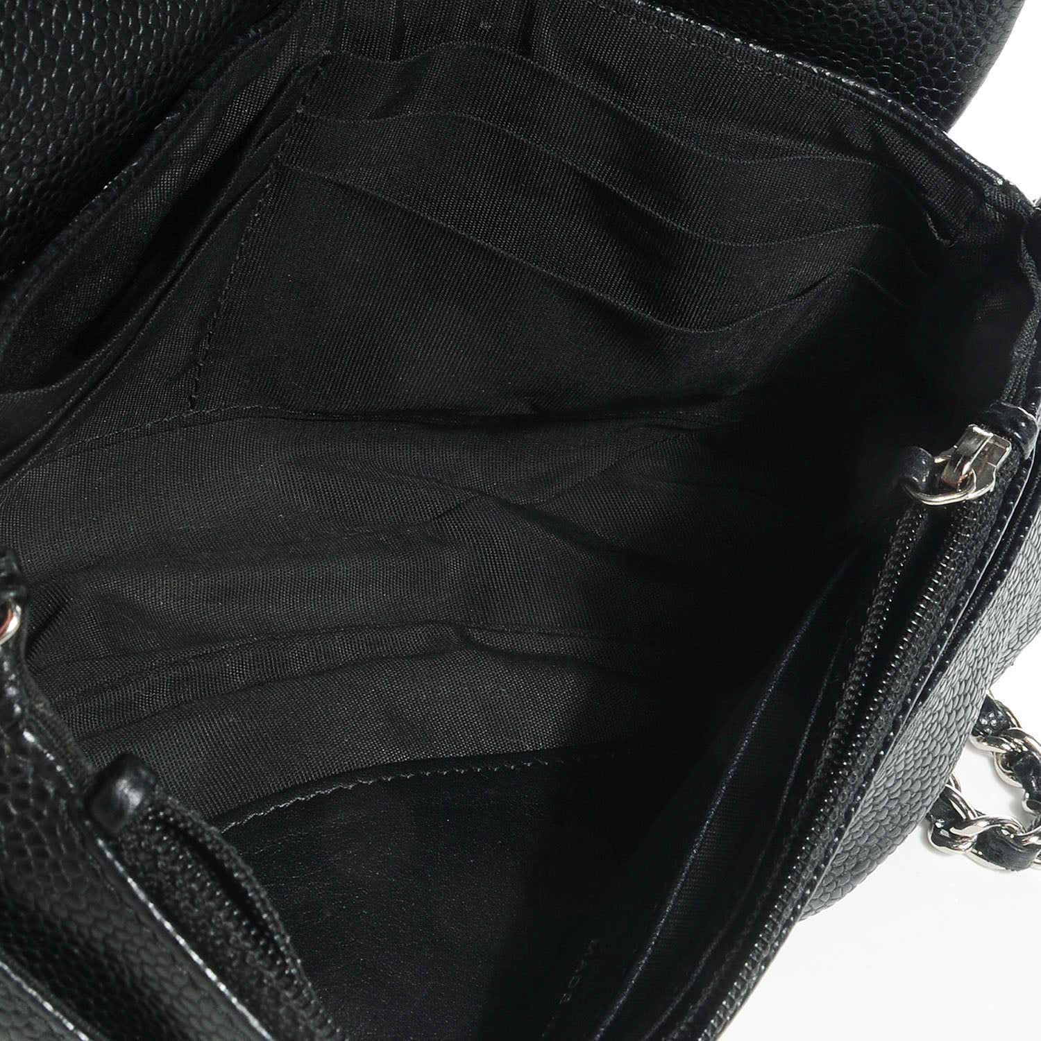 Chanel Caviar Half Moon Wallet On Chain WOC Black 6 of 9