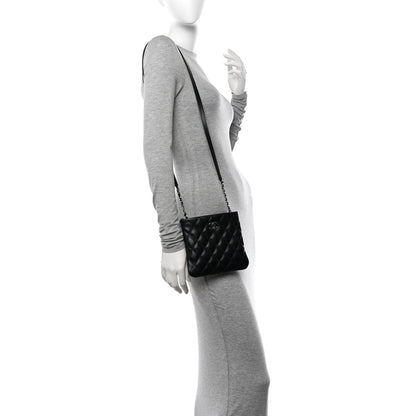 Chanel Lambskin Quilted Crossbody Bag Black 2 of 10