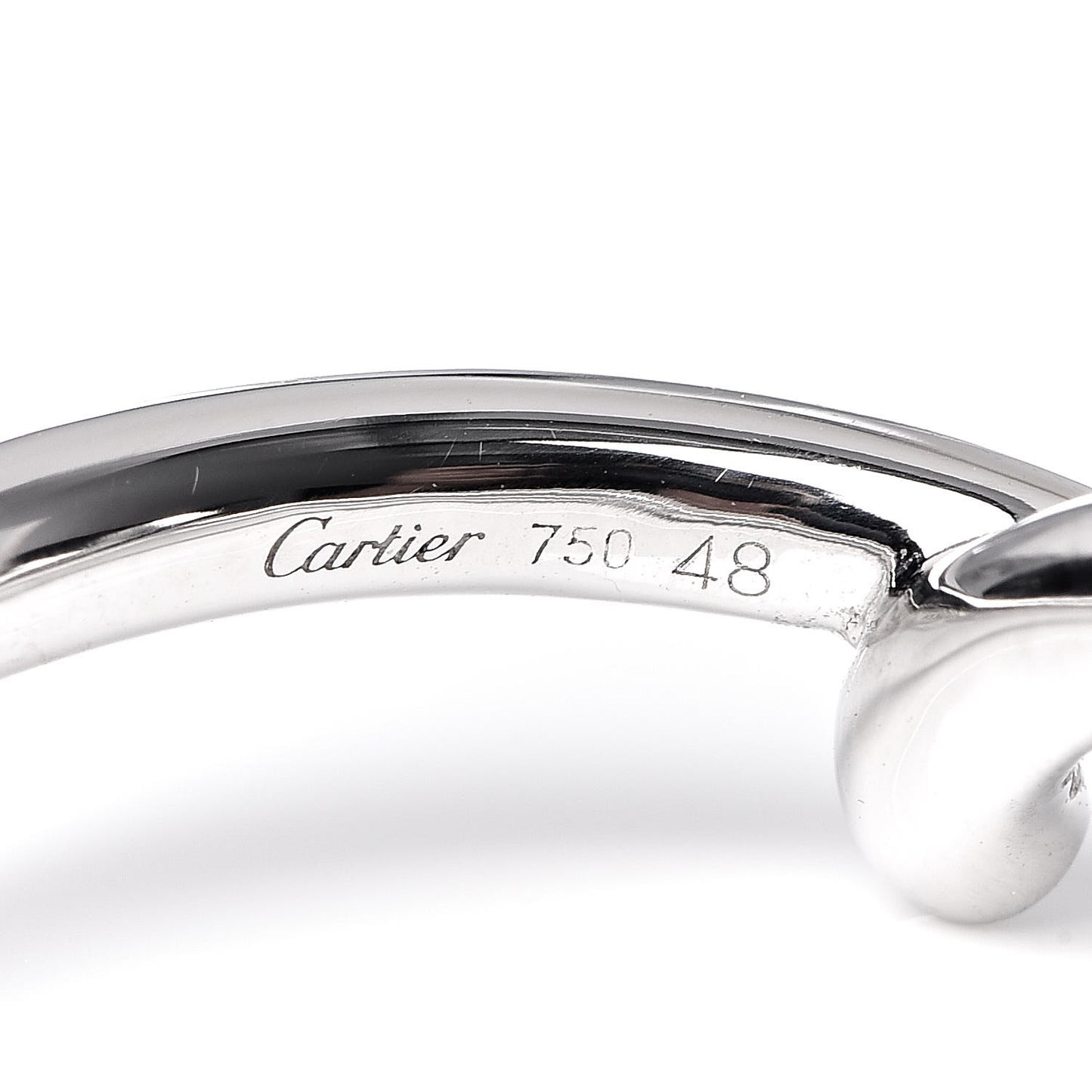 18K White Gold Diamond Entrelaces Ring 48 4.5