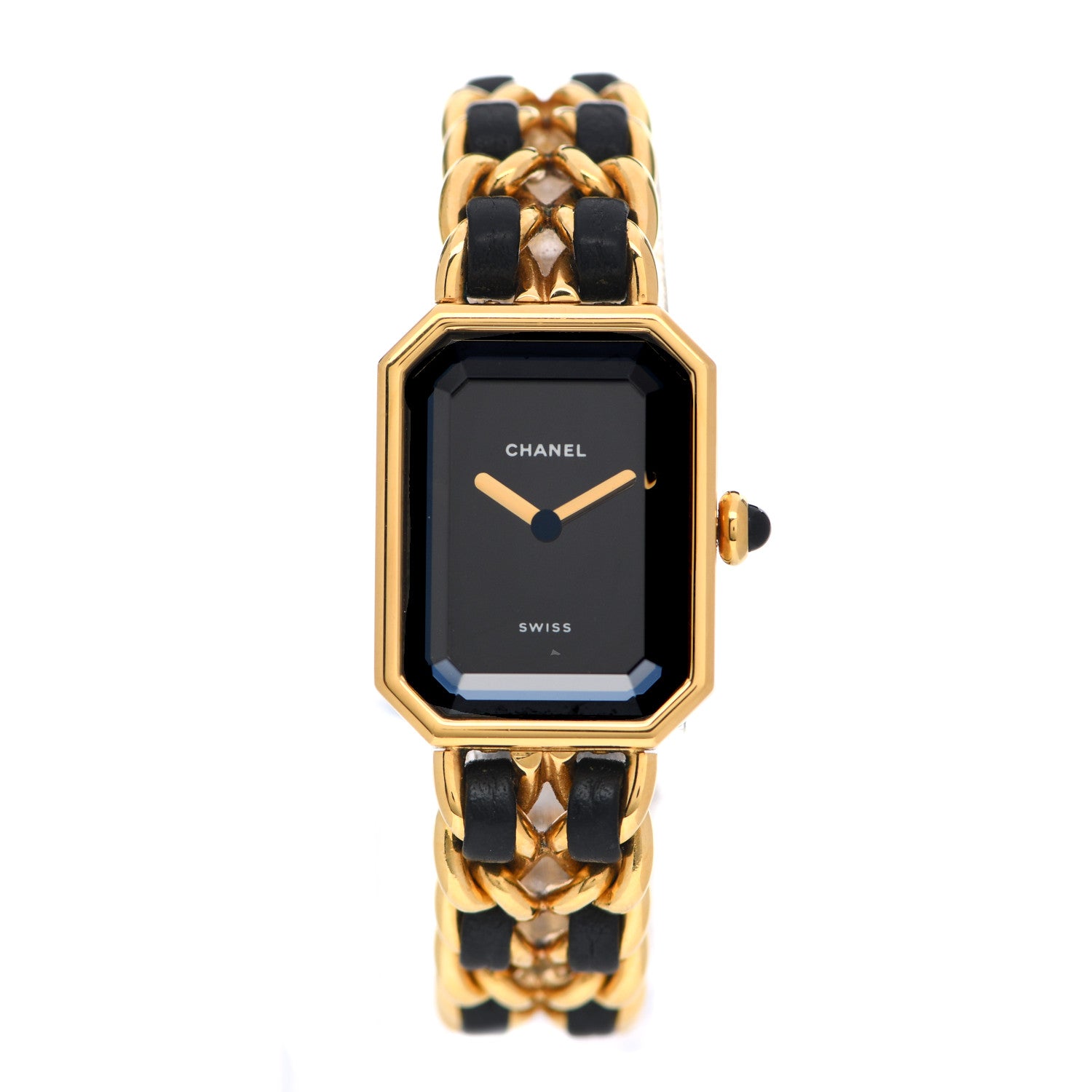 Chanel Stainless Steel Lambskin 20mm Chain Premiere Quartz Watch Gold M 1 of 4