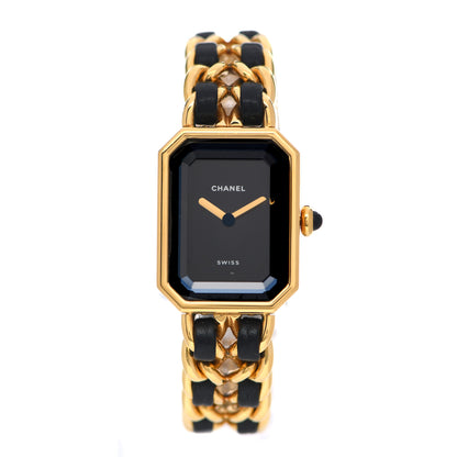 Chanel Stainless Steel Lambskin 20mm Chain Premiere Quartz Watch Gold M 1 of 4