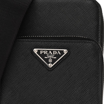 Prada Saffiano Phone Crossbody Pouch Black 7 of 9