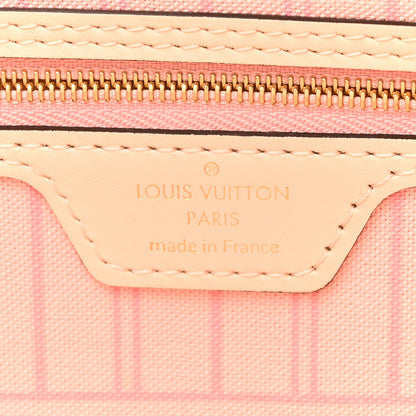 Louis Vuitton Damier Azur Braided Neverfull MM Pink 8 of 16