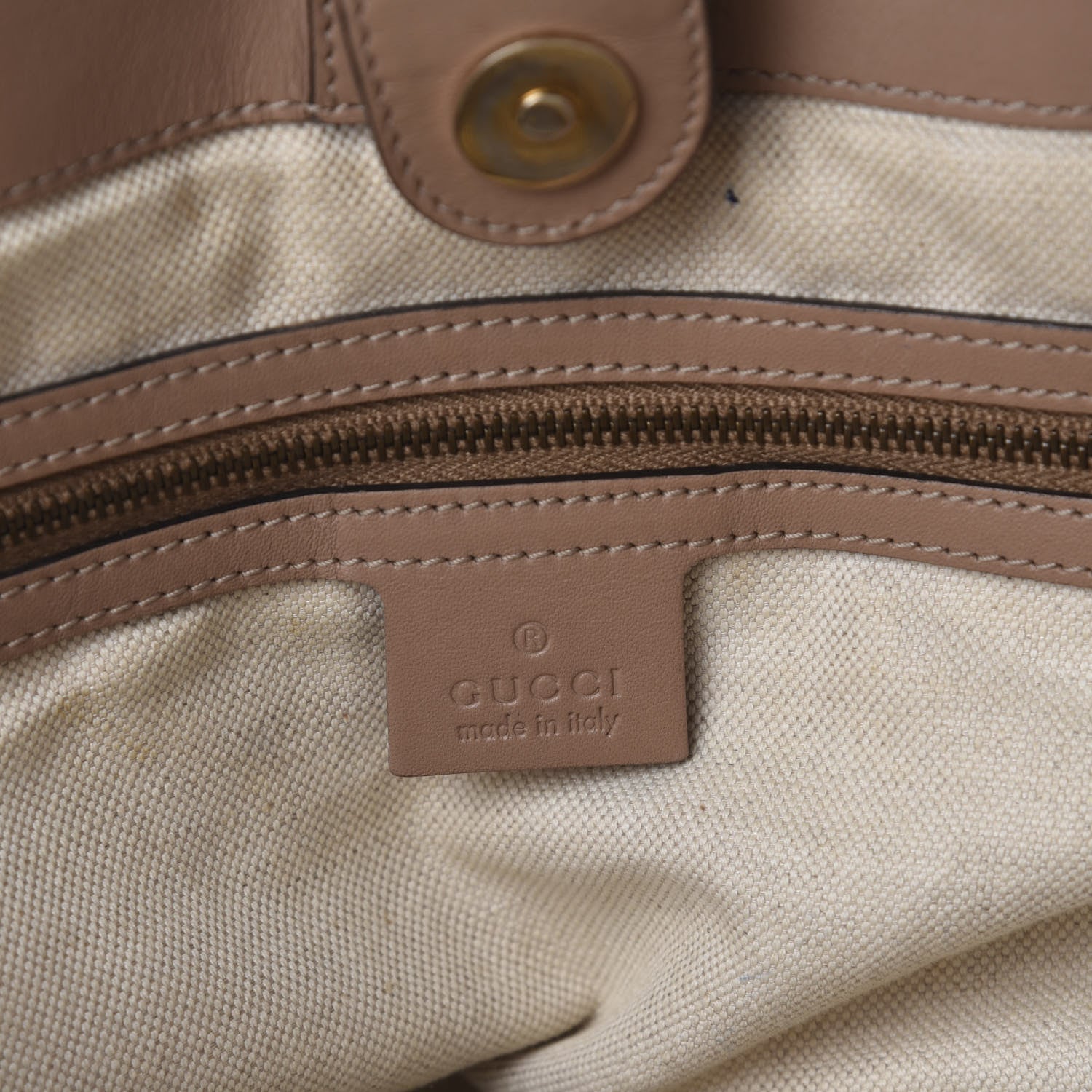 Gucci Guccissima Large Scarlett Stud Tote Dusty Rose 14 of 17