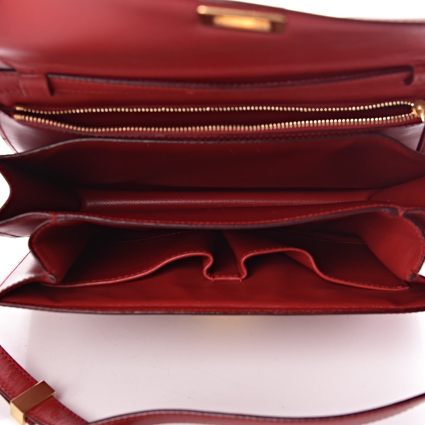 Box Calfskin Medium Classic Box Flap Bag Red