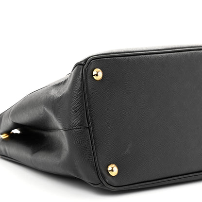 Prada Saffiano Medium Galleria Double Zip Tote Black 9 of 20