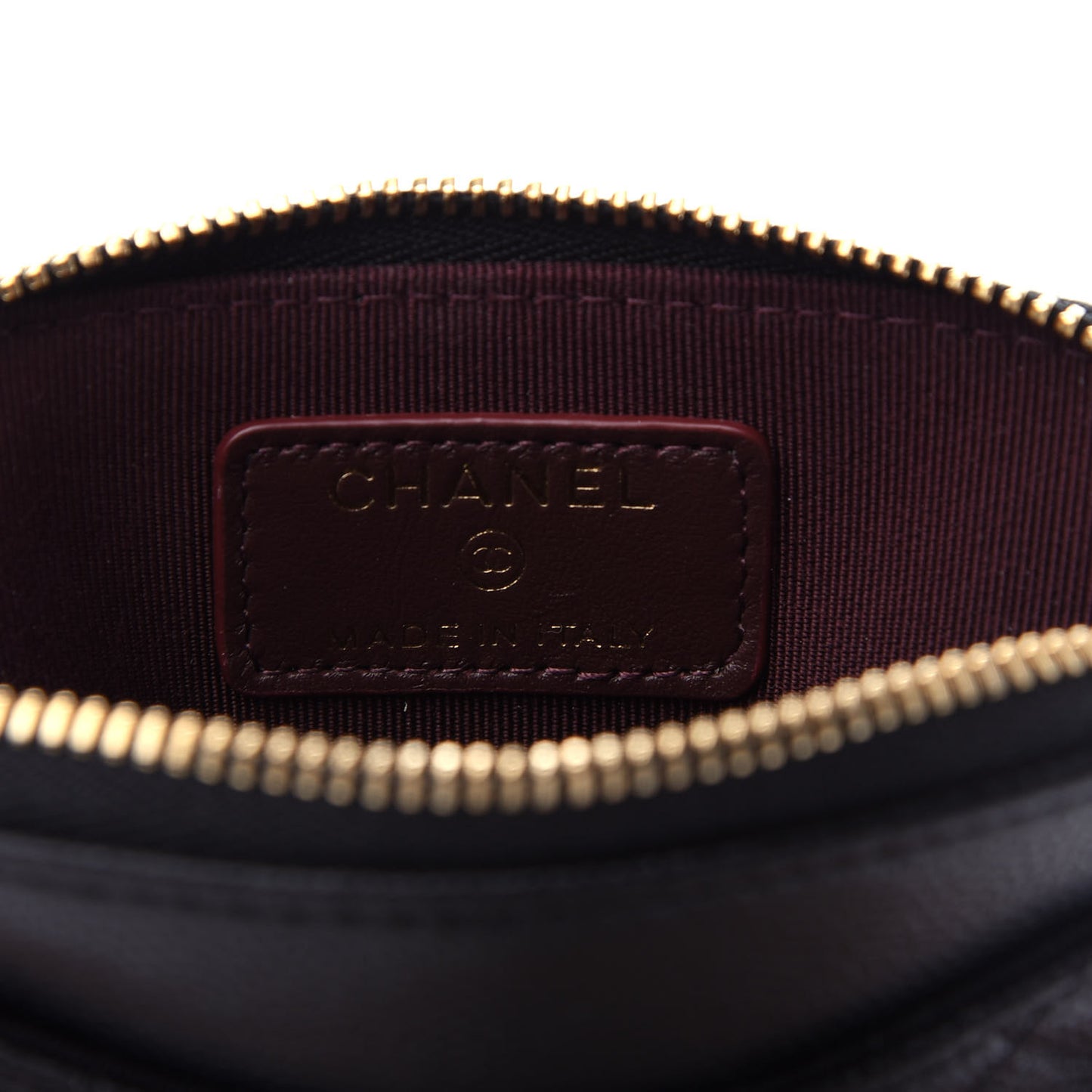 Caviar Quilted Zip Card Holder Wallet Black