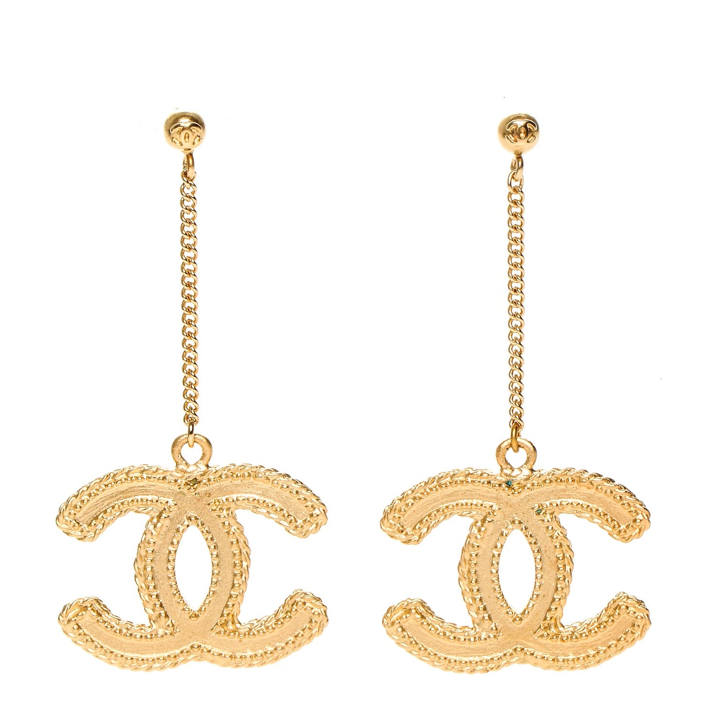 CC Drop Earrings Gold