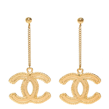 Chanel CC Drop Earrings Gold 1 of 4