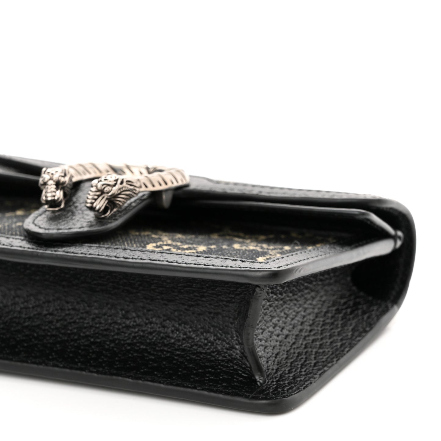 Jacquard Black Denim GG Monogram Super Mini Dionysus Shoulder Bag Black Ivory