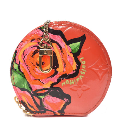 Louis Vuitton Vernis Roses Chapeau Coin Purse Orange Sunset 1 of 7