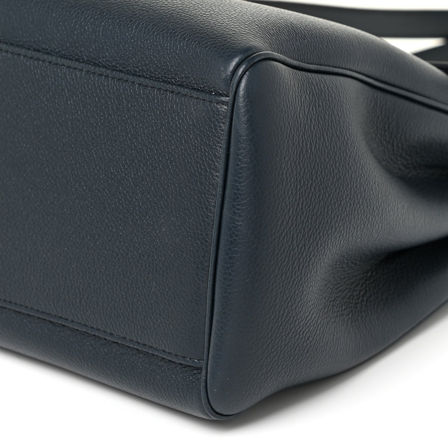 Supple Grained Calfskin Medium Soft 16 Bag Navy Blue