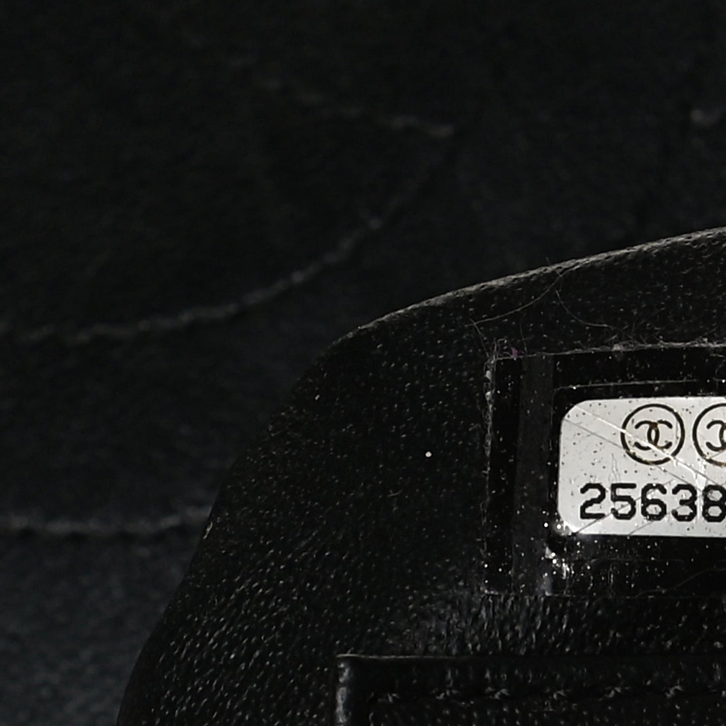 Calfskin Sheepskin Watersnake Chevron Quilted CC Small Trendy CC Dual Handle Flap Bag Black