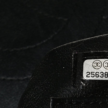 Chanel Calfskin Sheepskin Watersnake Chevron Quilted CC Small Trendy CC Dual Handle Flap Bag Black 6 of 13