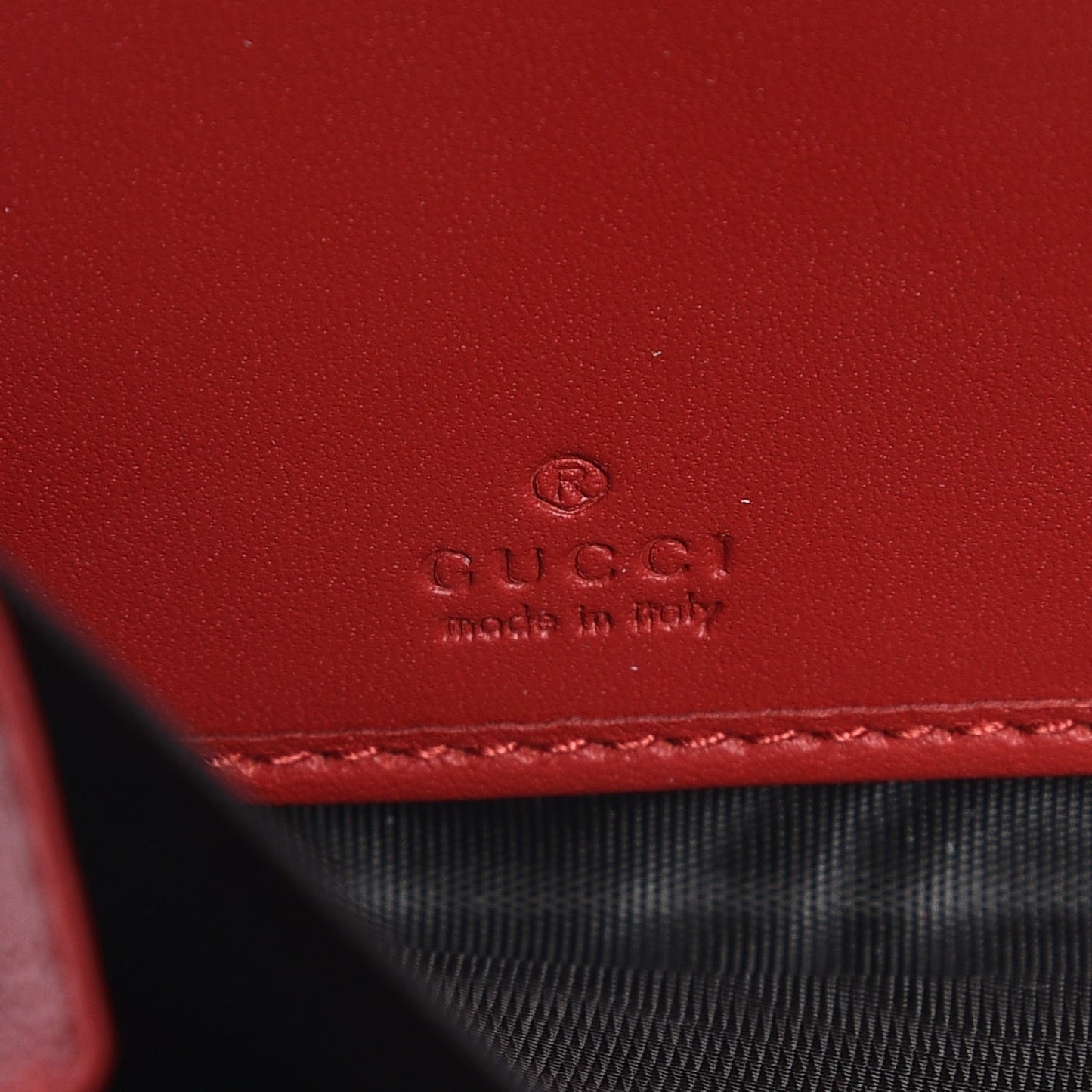 GG Supreme Monogram Embroidered Rainbow Zip Around Wallet Red