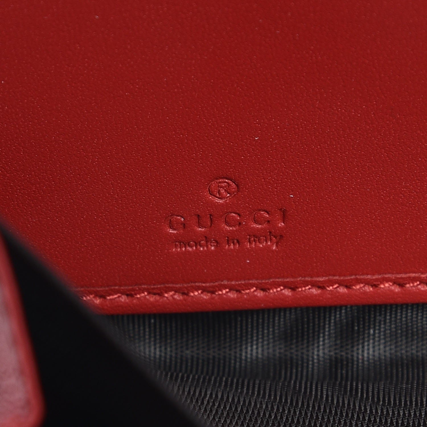 Gucci GG Supreme Monogram Embroidered Rainbow Zip Around Wallet Red 6 of 8