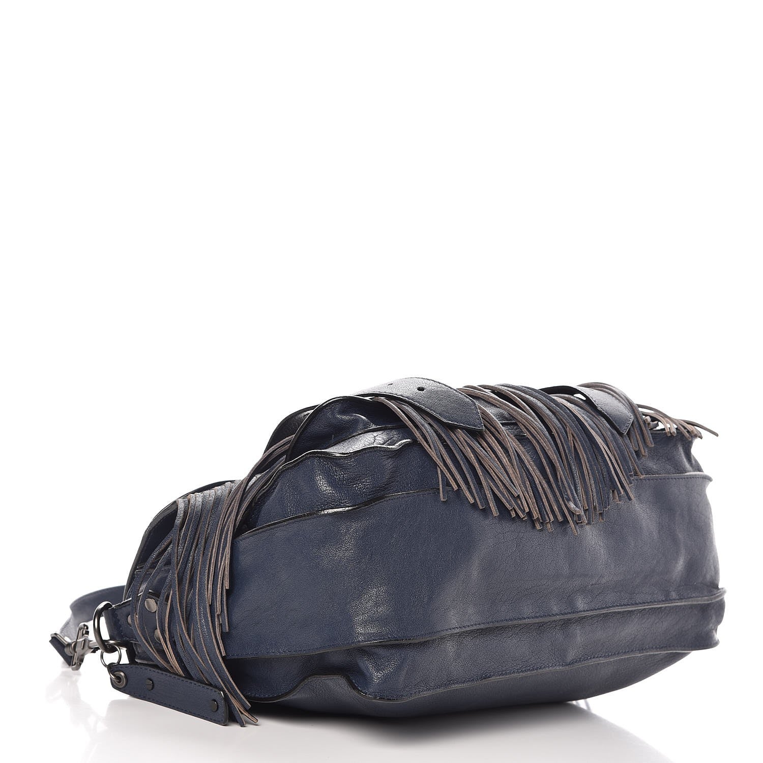 Proenza Schouler Lambskin Fringe Medium PS1 Satchel Midnight 4 of 9