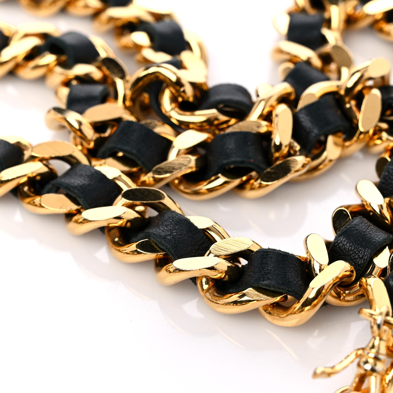 Chanel Lambskin Chain CC Medallion Belt Black Gold 5 of 5