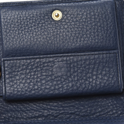 Prada Vitello Daino Metal Tri-Fold Wallet Bleuette 9 of 11