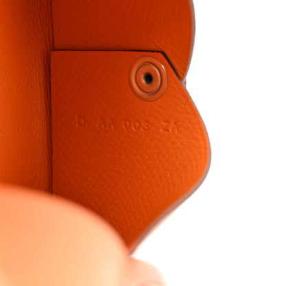 Hermes Epsom Calvi Card Case Orange 7 of 8